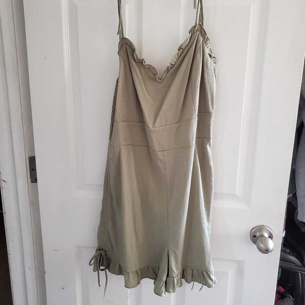 Allie Rose Sage Green Romper